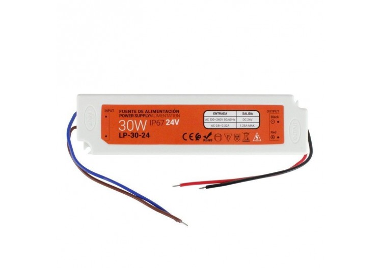 Transformateur étanche compact 24V 30W IP67 - LP-30-24 - Barcelona LED