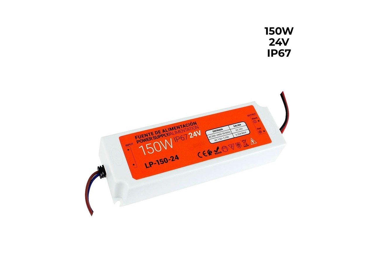 Transformateur étanche compact 24V 150W IP67 - LP-150-24 - Barcelona LED