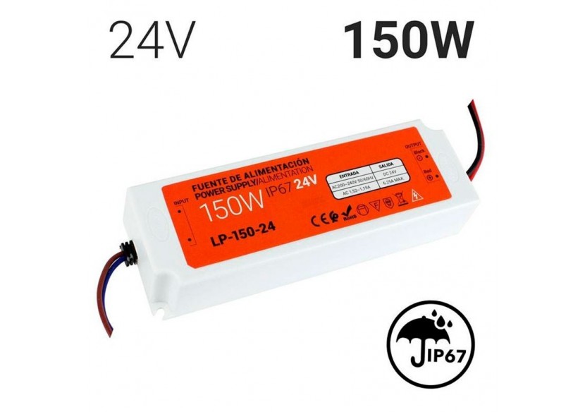 Transformateur étanche compact 24V 150W IP67 - LP-150-24 - Barcelona LED