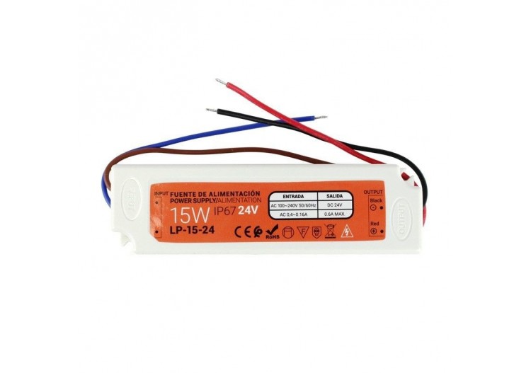 Transformateur étanche compact 24V 15W IP67 - LP-15-24 - Barcelona LED
