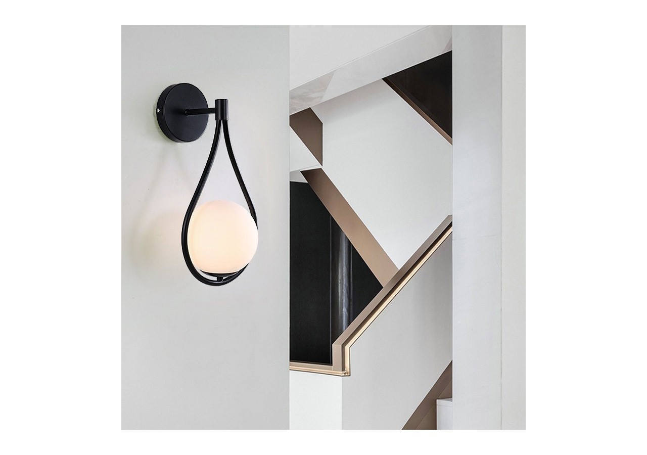 Applique murale globe en verre "Clara" - E14 - LD1005-N - Barcelona LED