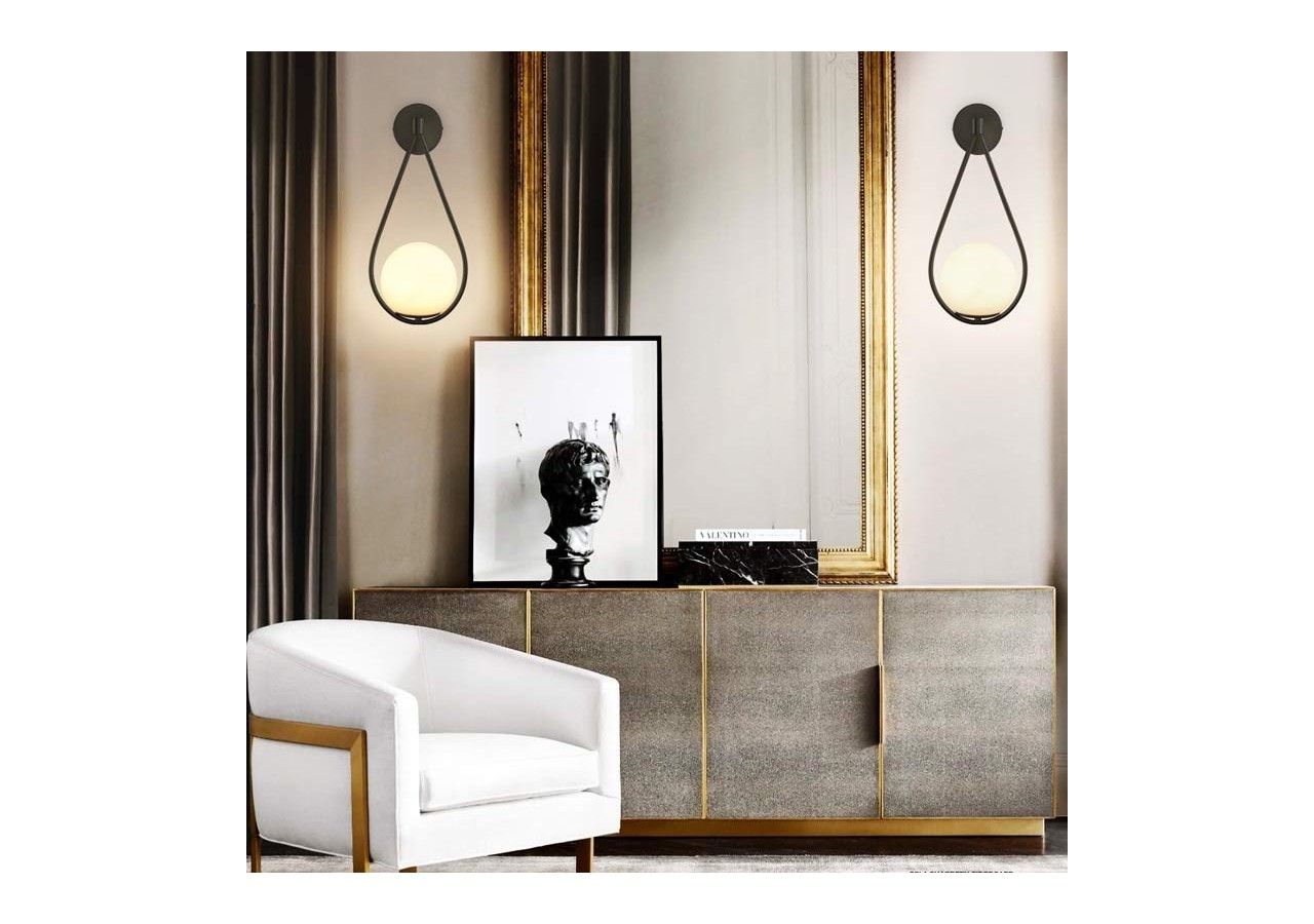 Applique murale globe en verre "Clara" - E14 - LD1005-N - Barcelona LED