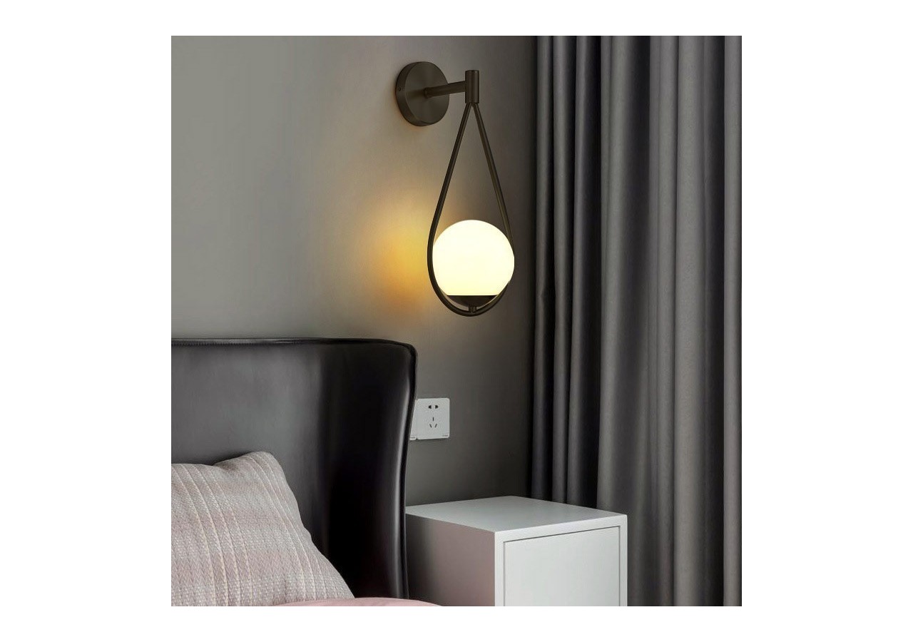Applique murale globe en verre "Clara" - E14 - LD1005-N - Barcelona LED