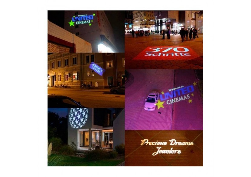 Projecteur de logo LED GOBO 100W rotatif extérieur - IP65 - BLP100E-R - Barcelona LED