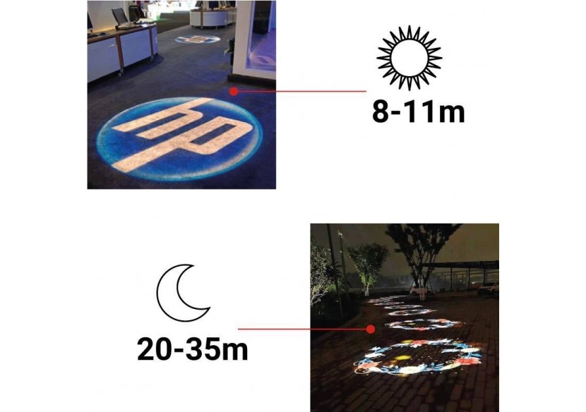 Projecteur de logo LED GOBO 100W rotatif extérieur - IP65 - BLP100E-R - Barcelona LED