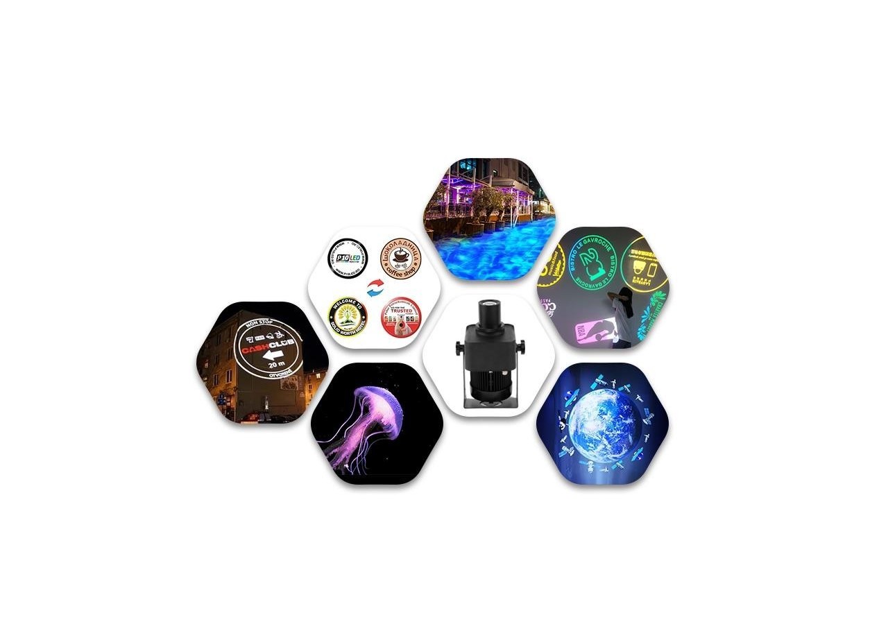 Projecteur de logo LED GOBO 100W rotatif extérieur - IP65 - BLP100E-R - Barcelona LED