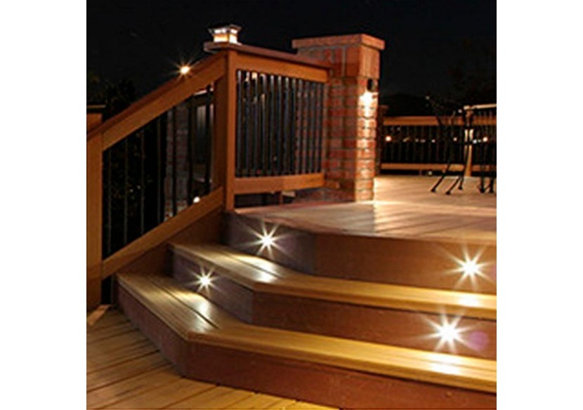 Kit 6 spots LED encastrés au sol 0,3W 12V-DC IP67 - BA50004-BC - Barcelona LED