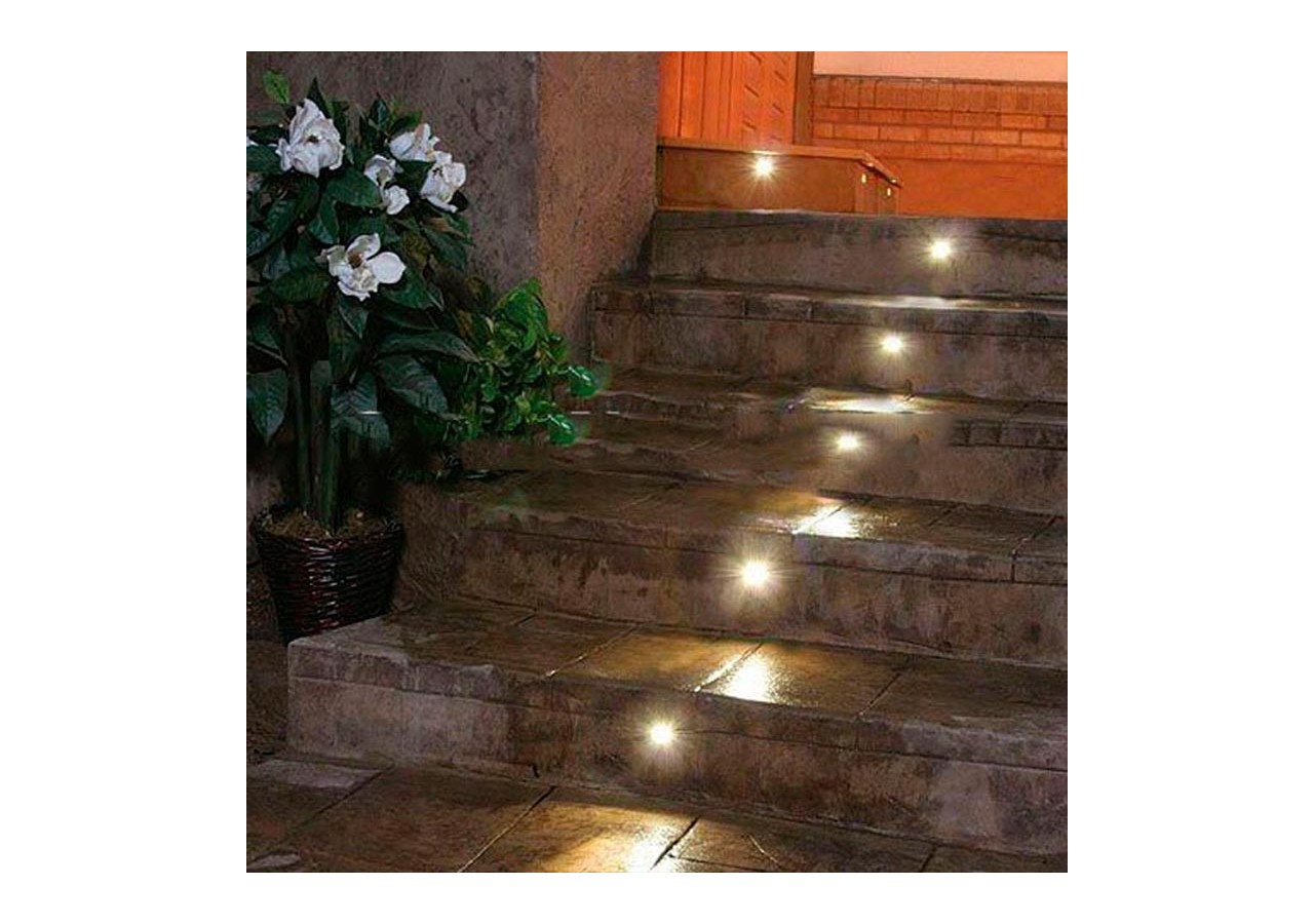 Kit 6 spots LED encastrés au sol 0,3W 12V-DC IP67 - BA50004-BC - Barcelona LED