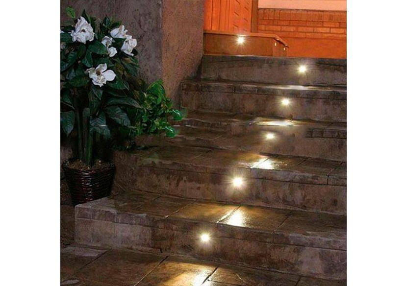 Kit 6 spots LED encastrés au sol 0,3W 12V-DC IP67 - BA50004-BC - Barcelona LED