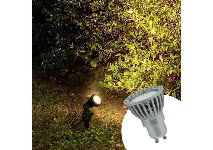 Kit Piquet de jardin + Ampoule GU10 LED 5W en vert - B1942-GU10-VE - Barcelona LED
