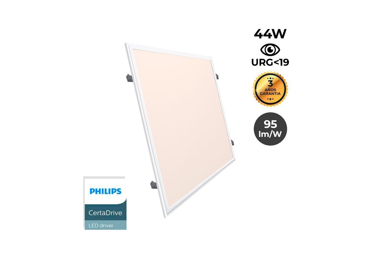 Panneau LED 60x60 avec kit encastrable 44W UGR19 Driver Philips - B4295-UGR19-BC - Barcelona LED