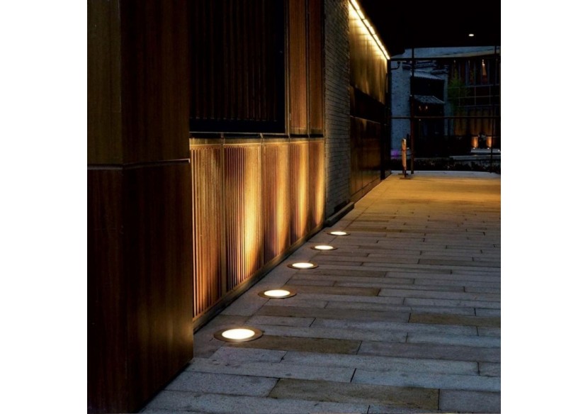 Balise LED encastrable au sol 18W - Blanc chaud - diamètre 21cm- IP67 - 220v - BA50021-BC - Barcelona LED