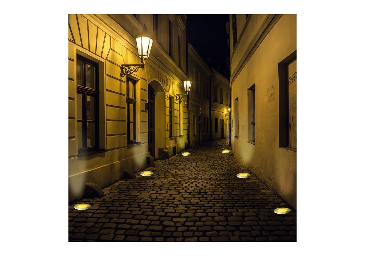 Balise LED encastrable au sol 18W - Blanc chaud - diamètre 21cm- IP67 - 220v - BA50021-BC - Barcelona LED