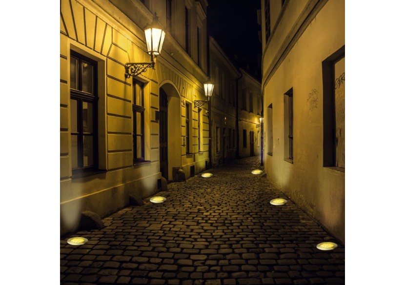 Balise LED encastrable au sol 18W - Blanc chaud - diamètre 21cm- IP67 - 220v - BA50021-BC - Barcelona LED