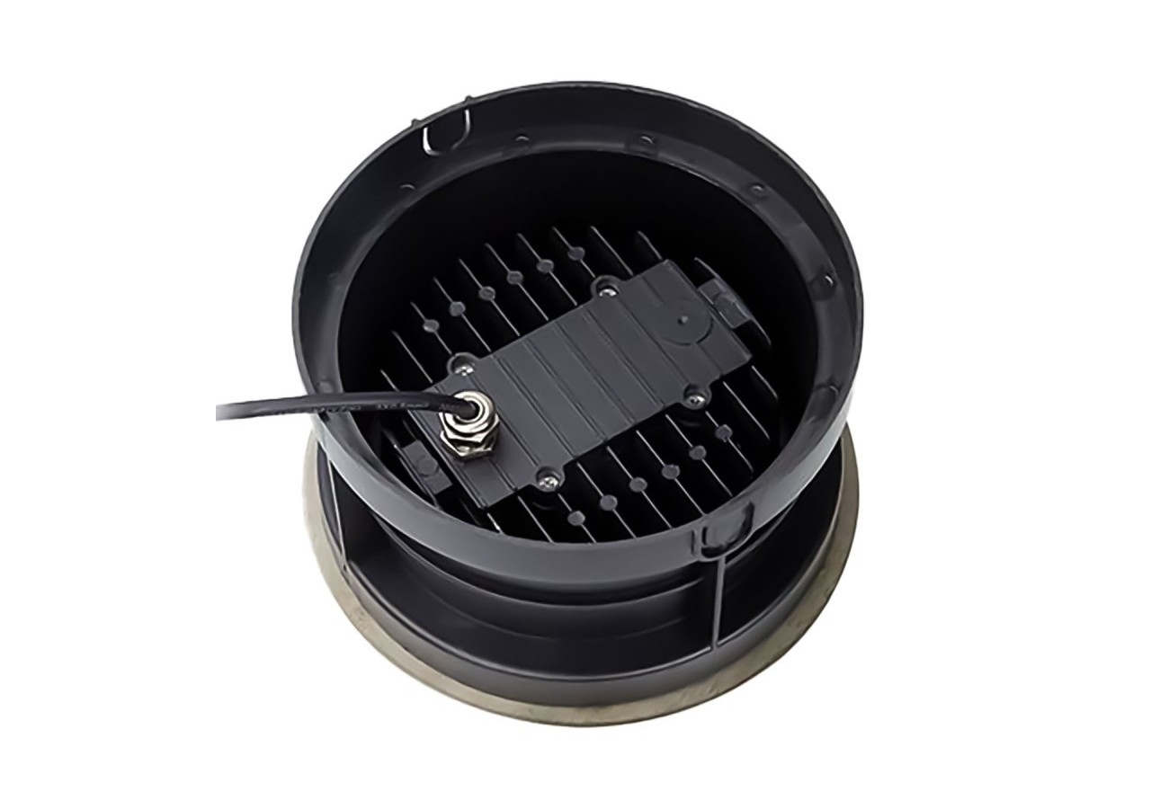 Balise LED encastrable au sol 18W - Blanc chaud - diamètre 21cm- IP67 - 220v - BA50021-BC - Barcelona LED