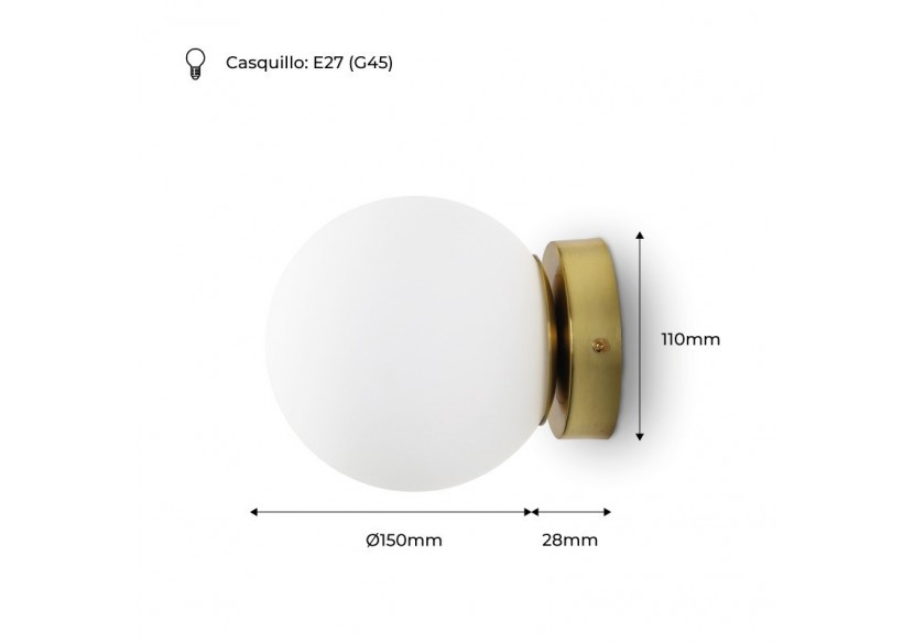 Applique murale globe en verre "Rober" - LD1003-D - Barcelona LED