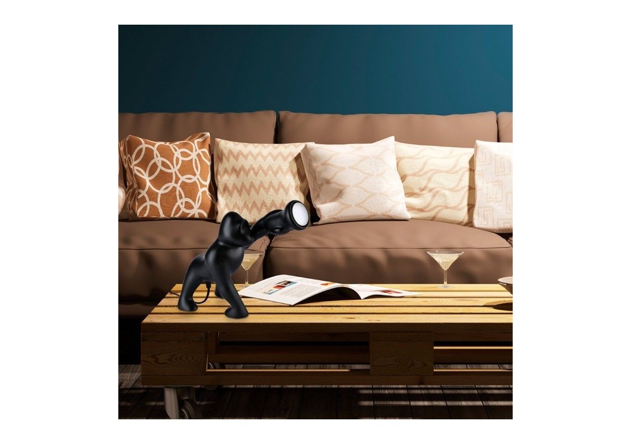Lampe de table gorille en résine "Orangoutan" - L4042-N - Barcelona LED