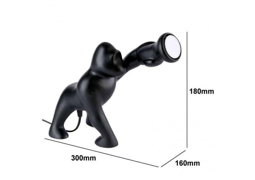 Lampe de table gorille en résine "Orangoutan" - L4042-N - Barcelona LED