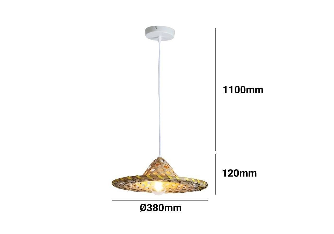 Lampe suspendue en bambou "DIDO" - LM163 - Barcelona LED