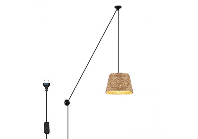 Suspension en chanvre réglable "Moki" E27 - LM162-C - Barcelona LED