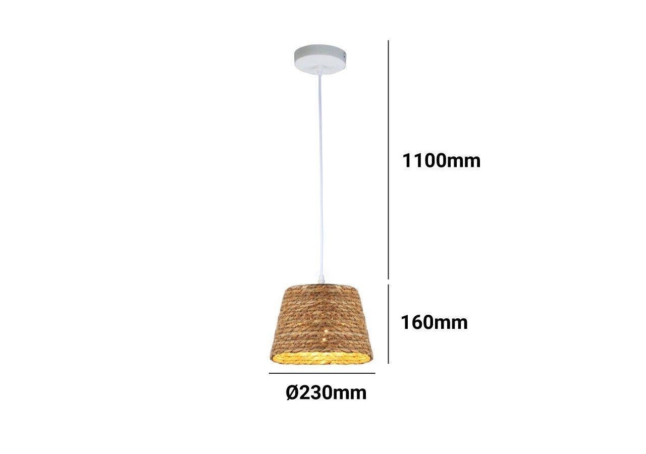 Suspension en chanvre "Mush" - E27 - LM162 - Barcelona LED