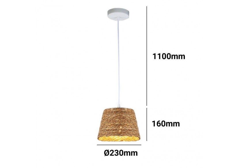 Suspension en chanvre "Mush" - E27 - LM162 - Barcelona LED