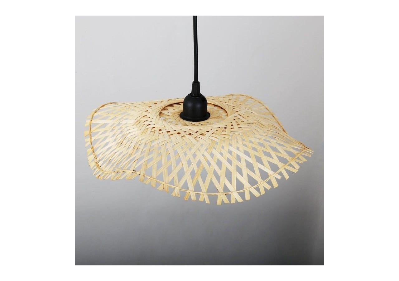 Lampe suspendue en osier avec câble "ALINA" - LM161-C - Barcelona LED