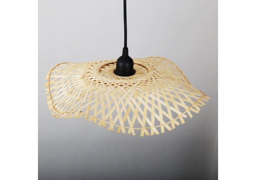 Lampe suspendue en osier avec câble "ALINA" - LM161-C - Barcelona LED