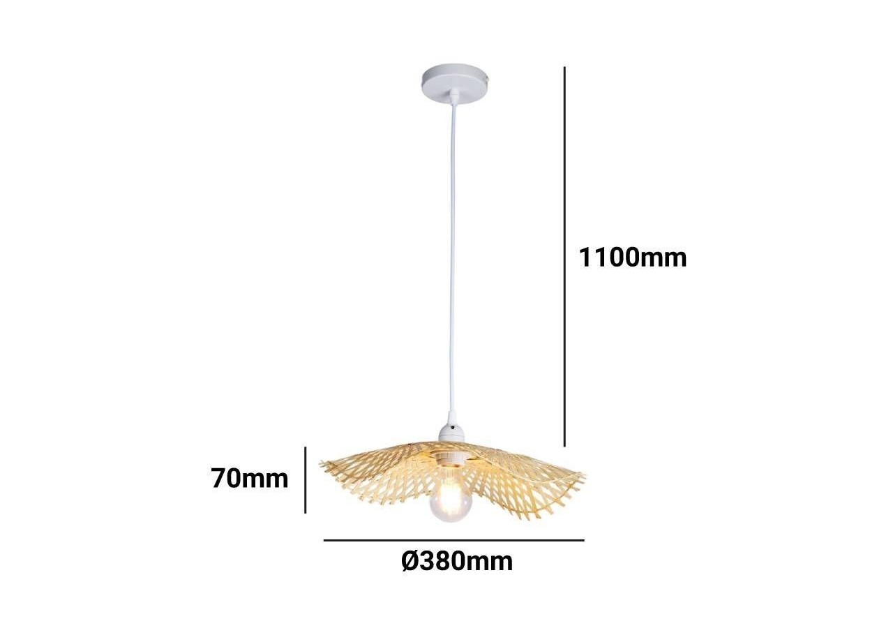 Suspension en osier "LISA" - LM161 - Barcelona LED