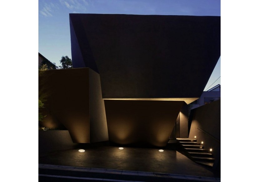 Balise LED encastrable au sol 7W - Blanc chaud - diamètre 15cm- IP67 - 220v - BA50022-BC - Barcelona LED