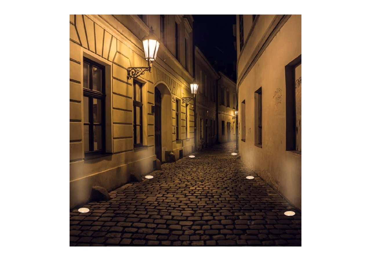 Balise LED encastrable au sol 7W - Blanc chaud - diamètre 15cm- IP67 - 220v - BA50022-BC - Barcelona LED