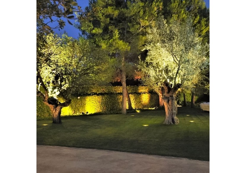 Balise LED encastrable au sol 7W - Blanc chaud - diamètre 15cm- IP67 - 220v - BA50022-BC - Barcelona LED