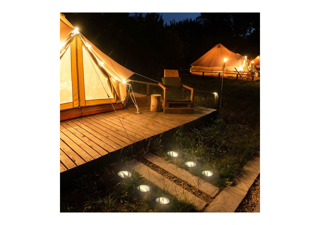 Balise LED encastrable au sol 7W - Blanc chaud - diamètre 15cm- IP67 - 220v - BA50022-BC - Barcelona LED