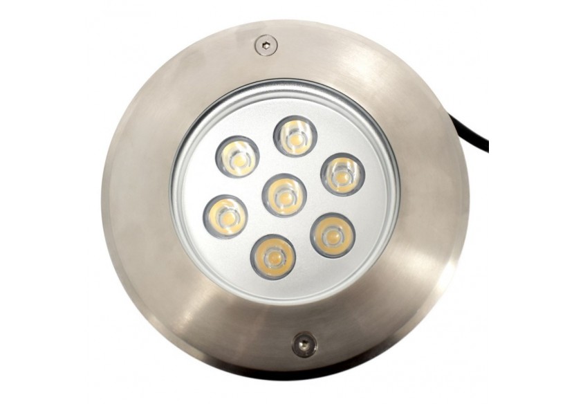 Balise LED encastrable au sol 7W - Blanc chaud - diamètre 15cm- IP67 - 220v - BA50022-BC - Barcelona LED