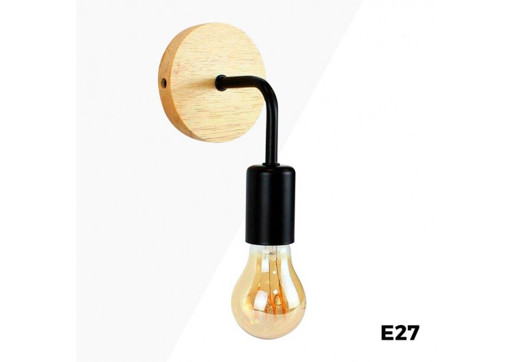 Applique murale en bois et en métal "Morgan" - LM134-N - Barcelona LED