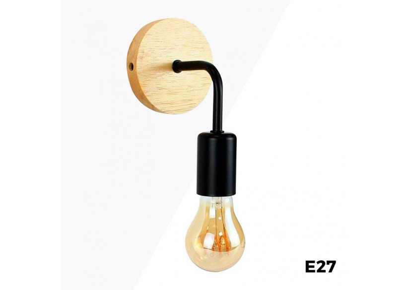 Applique murale en bois et en métal "Morgan" - LM134-N - Barcelona LED Applique murale en bois et en métal "Morgan" - LM134-N - Barcelona LED