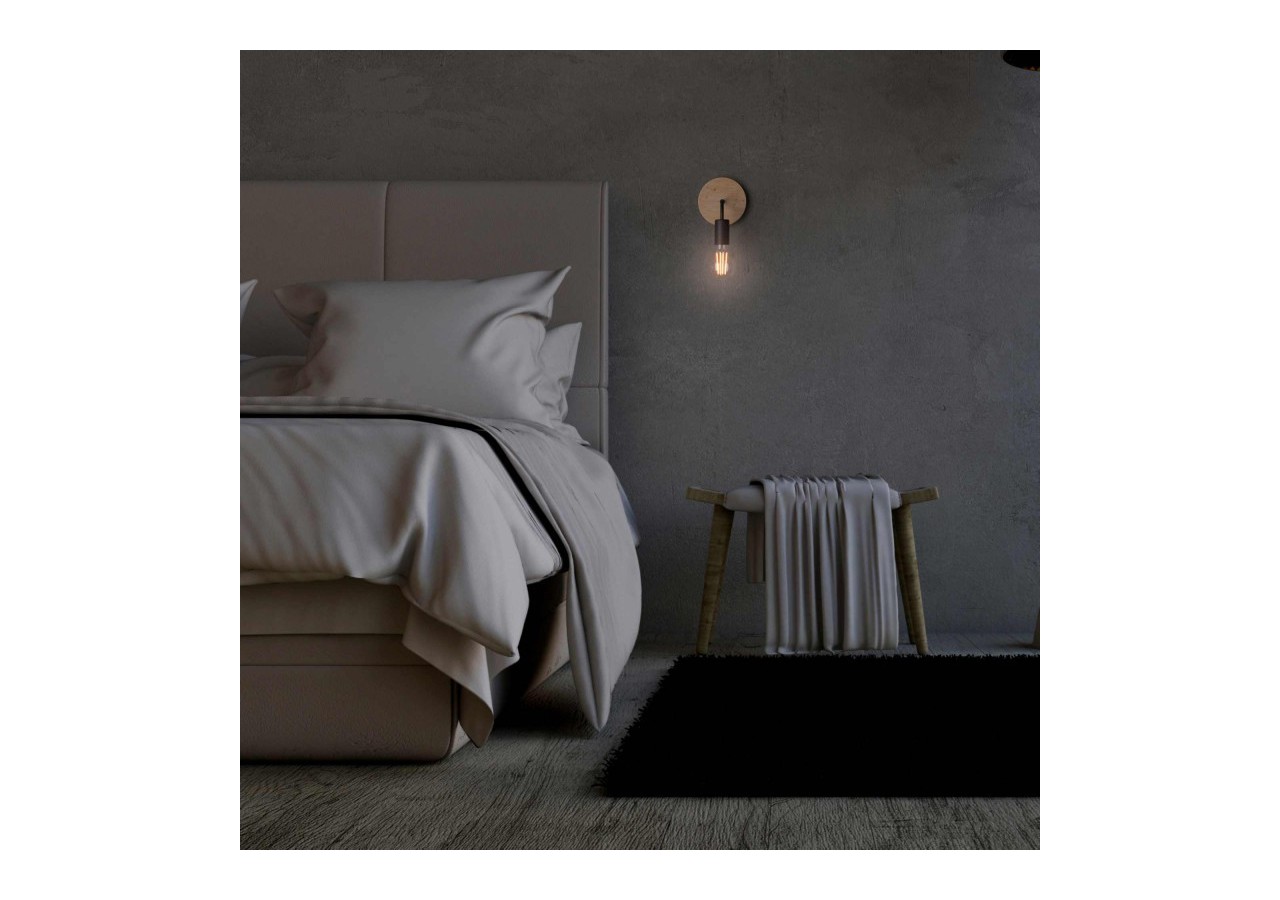 Applique murale en bois et en métal "Morgan" - LM134-N - Barcelona LED