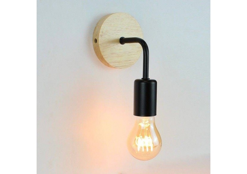 Applique murale en bois et en métal "Morgan" - LM134-N - Barcelona LED Applique murale en bois et en métal "Morgan" - LM134-N - Barcelona LED