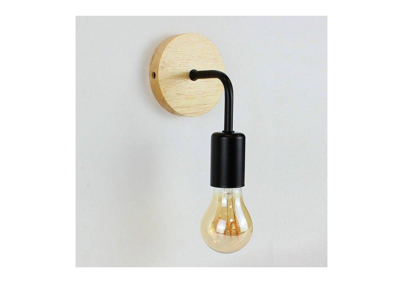 Applique murale en bois et en métal "Morgan" - LM134-N - Barcelona LED