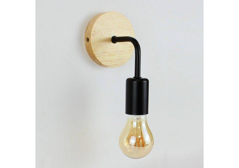 Applique murale en bois et en métal "Morgan" - LM134-N - Barcelona LED Applique murale en bois et en métal "Morgan" - LM134-N - Barcelona LED