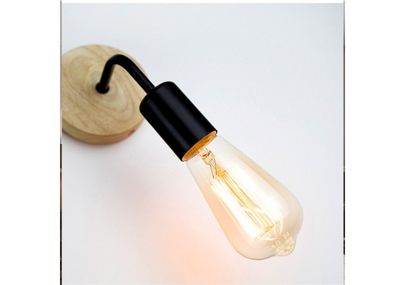 Applique murale en bois et en métal "Morgan" - LM134-N - Barcelona LED Applique murale en bois et en métal "Morgan" - LM134-N - Barcelona LED