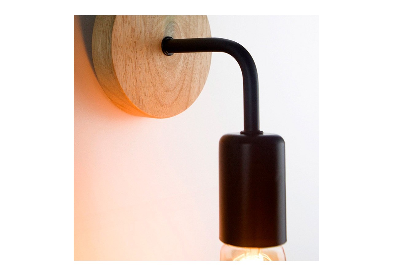 Applique murale en bois et en métal "Morgan" - LM134-N - Barcelona LED