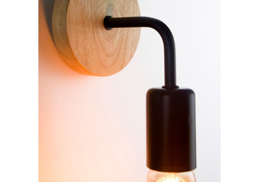 Applique murale en bois et en métal "Morgan" - LM134-N - Barcelona LED Applique murale en bois et en métal "Morgan" - LM134-N - Barcelona LED