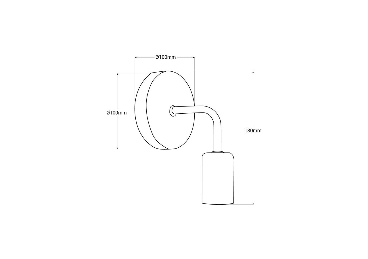 Applique murale en bois et en métal "Morgan" - LM134-N - Barcelona LED