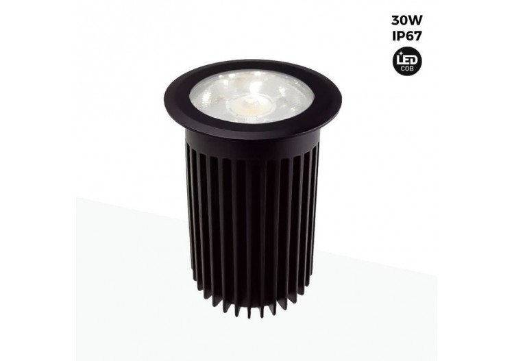 Balise LED encastrable au sol 30W -Blanc chaud- diamètre 10cm- IP67 - 220v - BA50023-BC - Barcelona LED