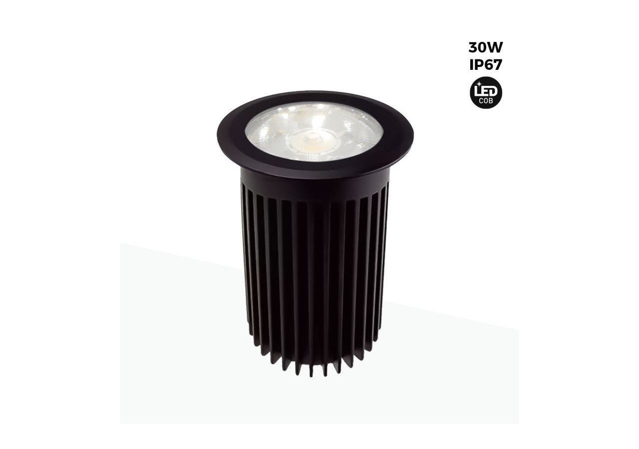 Balise LED encastrable au sol 30W -Blanc chaud- diamètre 10cm- IP67 - 220v - BA50023-BC - Barcelona LED