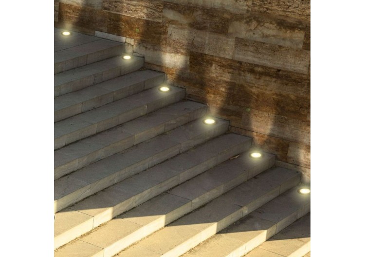 Balise LED encastrable au sol 30W -Blanc chaud- diamètre 10cm- IP67 - 220v - BA50023-BC - Barcelona LED 2