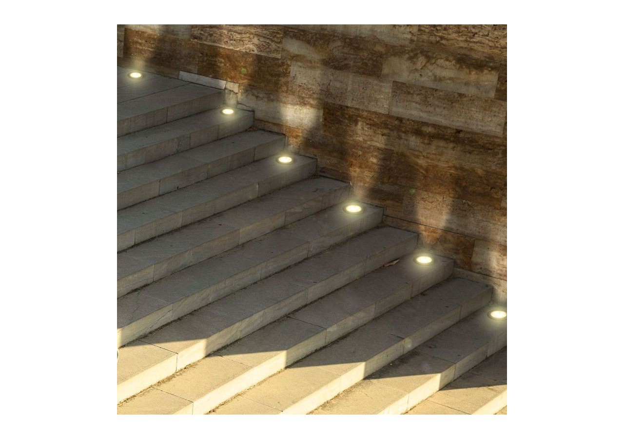 Balise LED encastrable au sol 30W -Blanc chaud- diamètre 10cm- IP67 - 220v - BA50023-BC - Barcelona LED