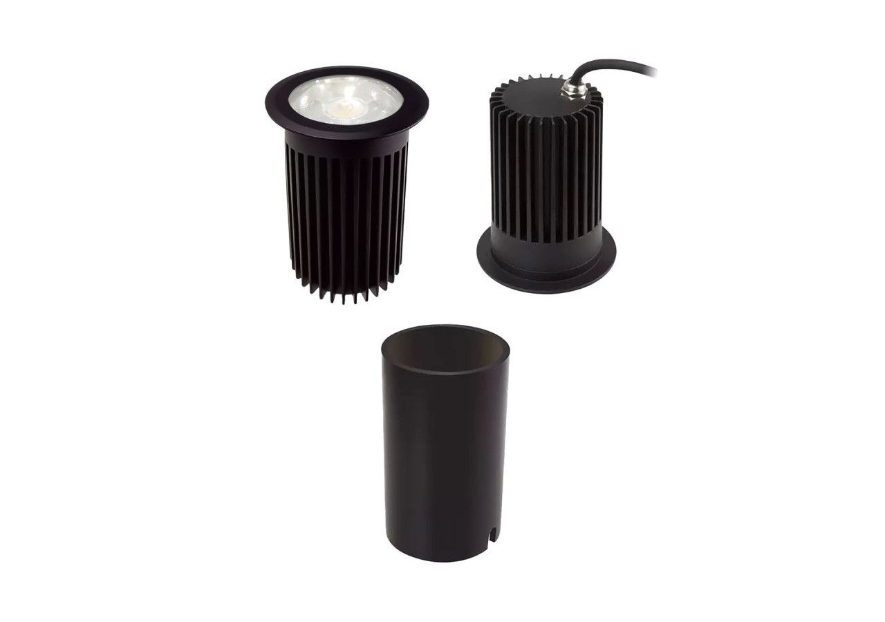 Balise LED encastrable au sol 30W -Blanc chaud- diamètre 10cm- IP67 - 220v - BA50023-BC - Barcelona LED