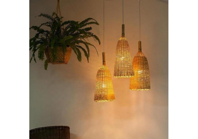 Suspension en osier "Boa" - K174-B - Barcelona LED 2